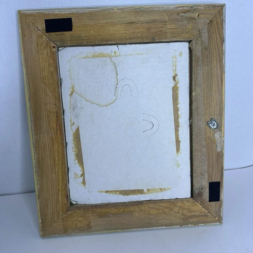 Vintage Wooden Refinished Framed Mirror Bohemian Cottage Core‎